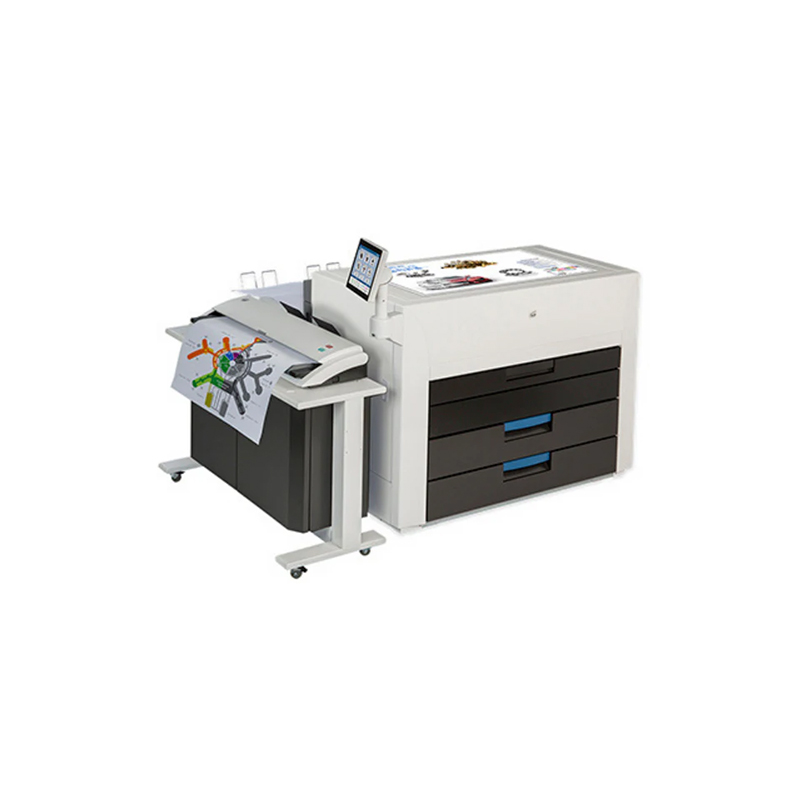 KIP America 980C 4 Roll High Demand MFP System with KIP 900 Professional Edge Stacker and 720 CIS Color Scan Station