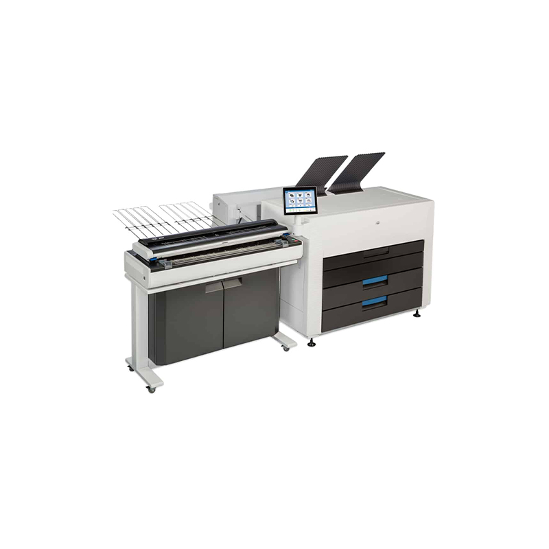KIP America 990C 4 Roll High Demand MFP System with KIP 900 Professional Edge Stacker and 2300 CCD Color Scan Station
